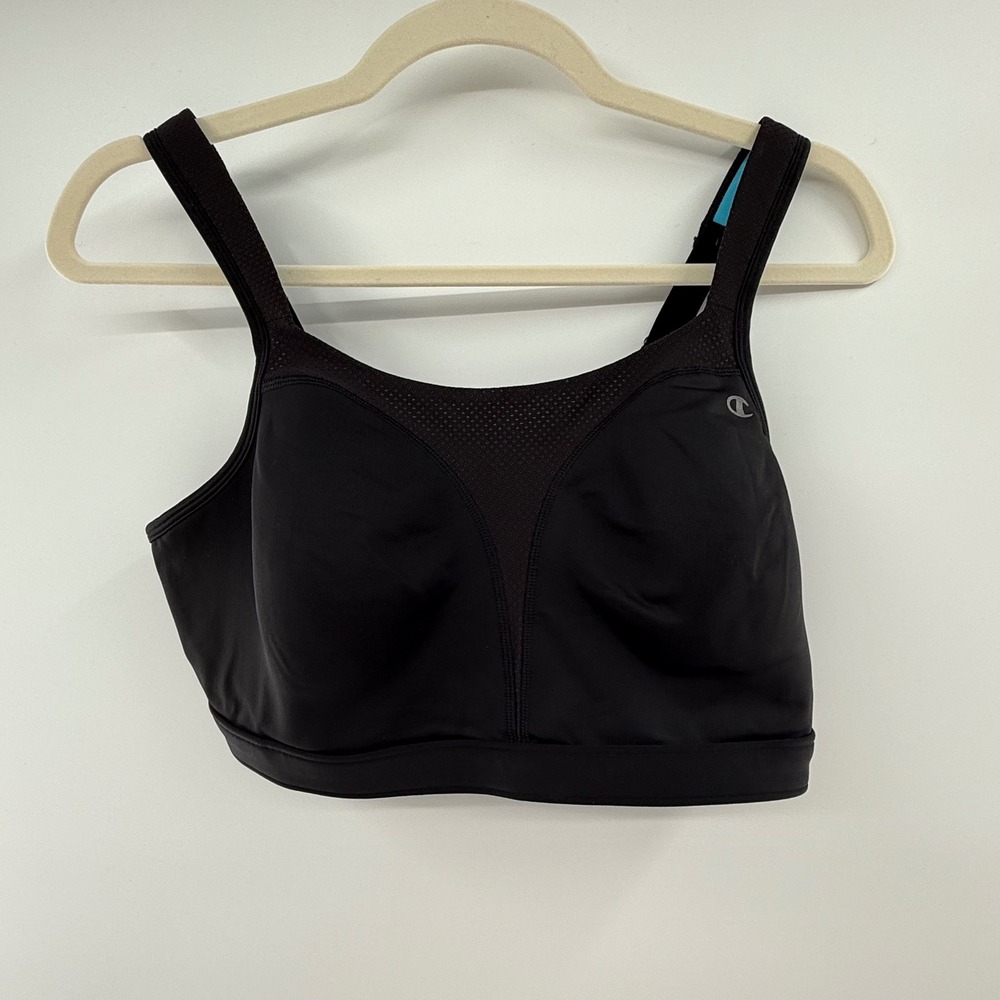 Champion High Support Sports Bra Women's 40D Black Athletic Workout‎